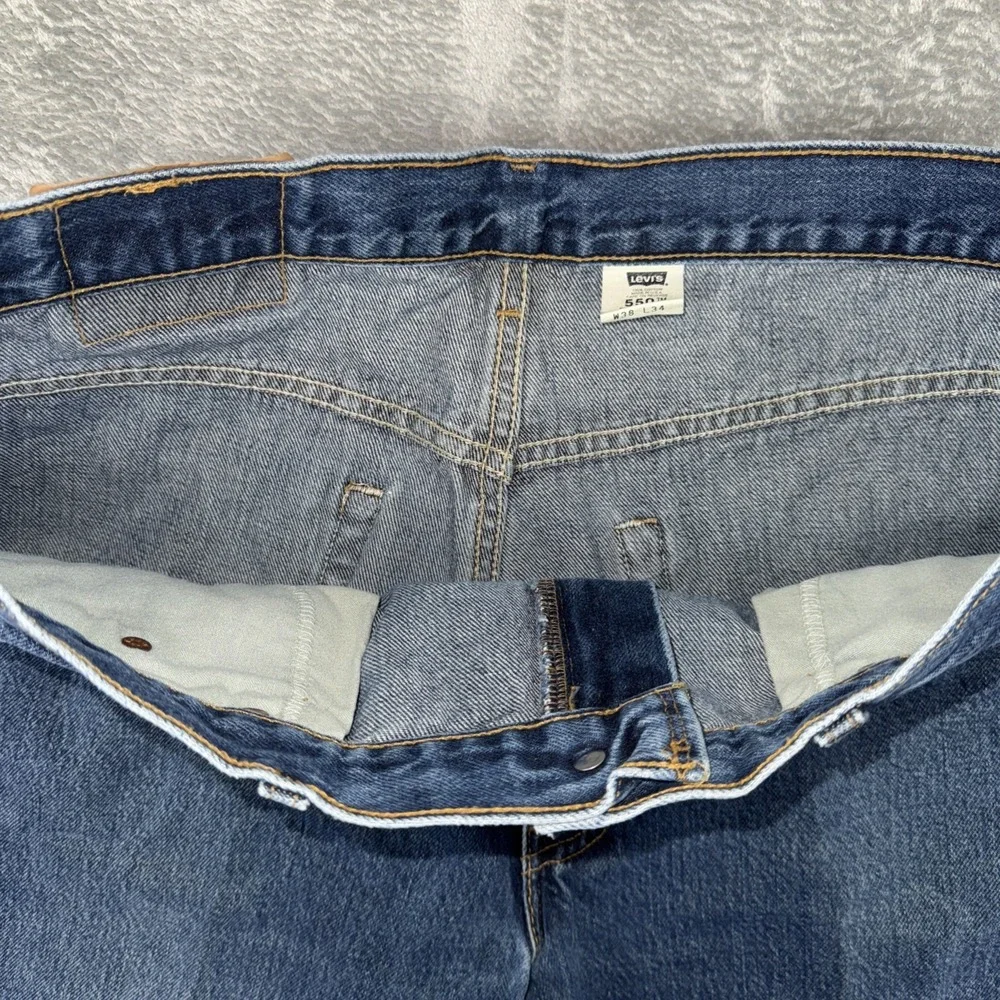 Vintage Levis 550‎ Jeans 38 x 34 Medium Wash Straight Blue Red Tab Denim